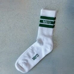 Merci - Chaussettes En Coton - Vertman -Mode Vêtements Magasin socks merci vert