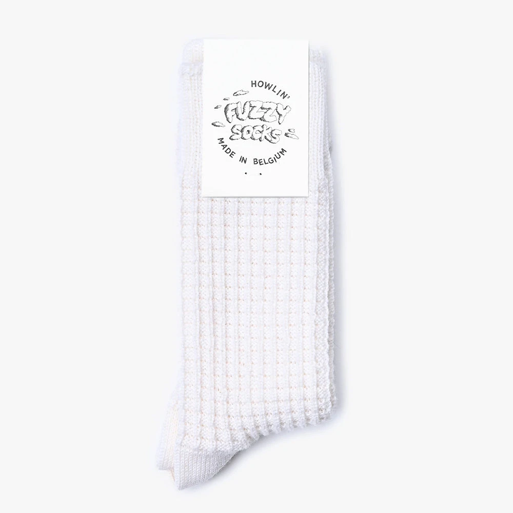 Howlin' - Chaussettes Fuzzy Waffle - Ecru 3 Howlin' - Chaussettes Fuzzy Waffle - Ecru
