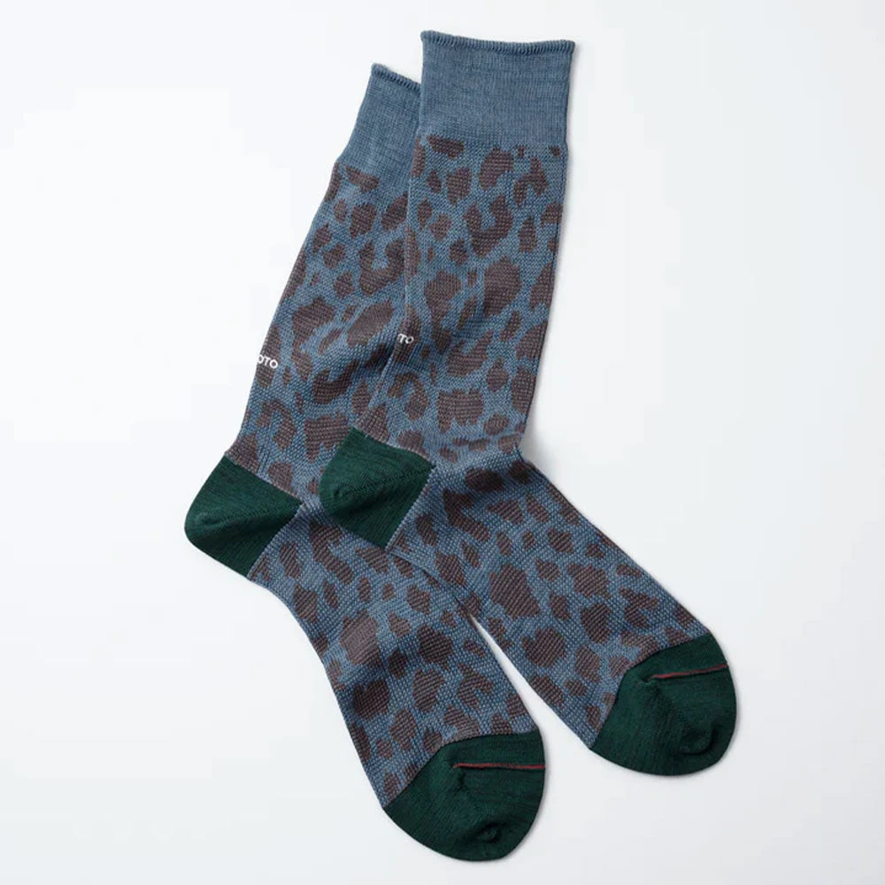 Rototo - Chaussettes Léopard - Bleu 3 Rototo - Chaussettes Léopard - Bleu