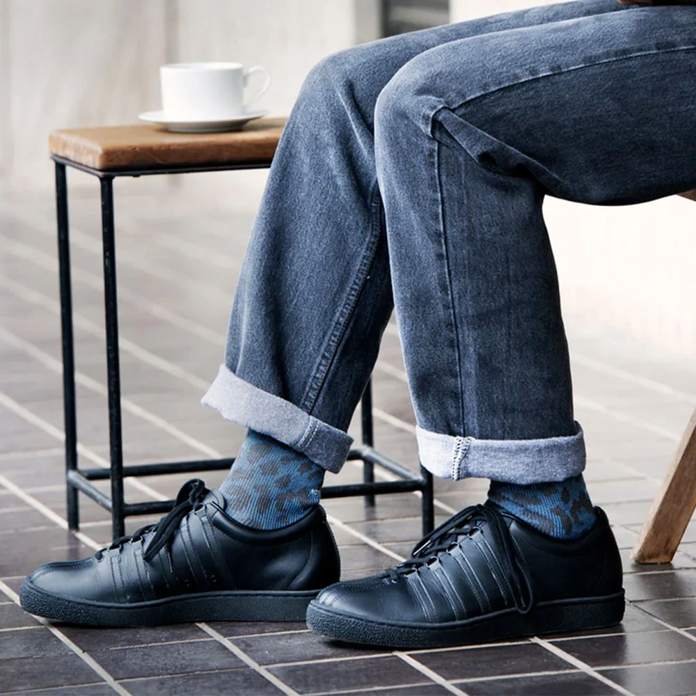 Rototo - Chaussettes Léopard - Bleu 4 Rototo - Chaussettes Léopard - Bleu – Image 2