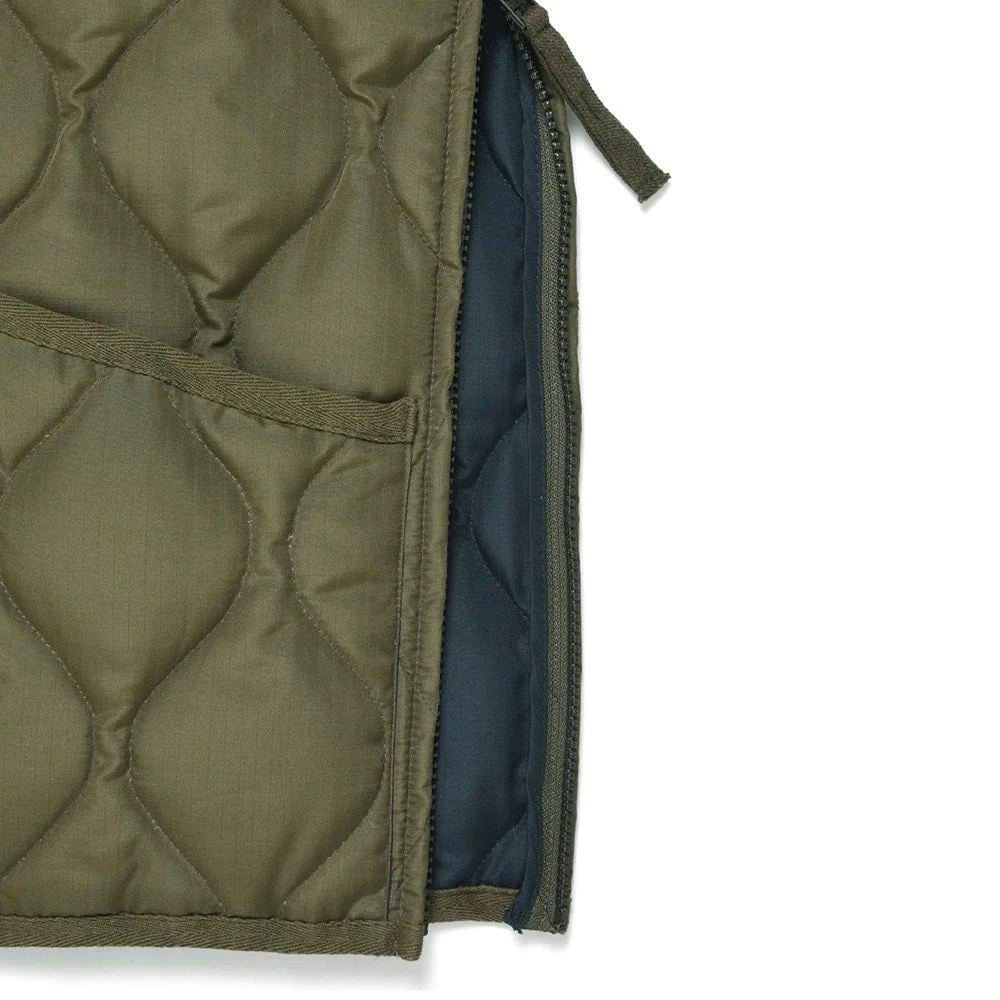 Taion - Veste Matelassée Col V - Olive 5 Taion - Veste Matelassée Col V - Olive – Image 3