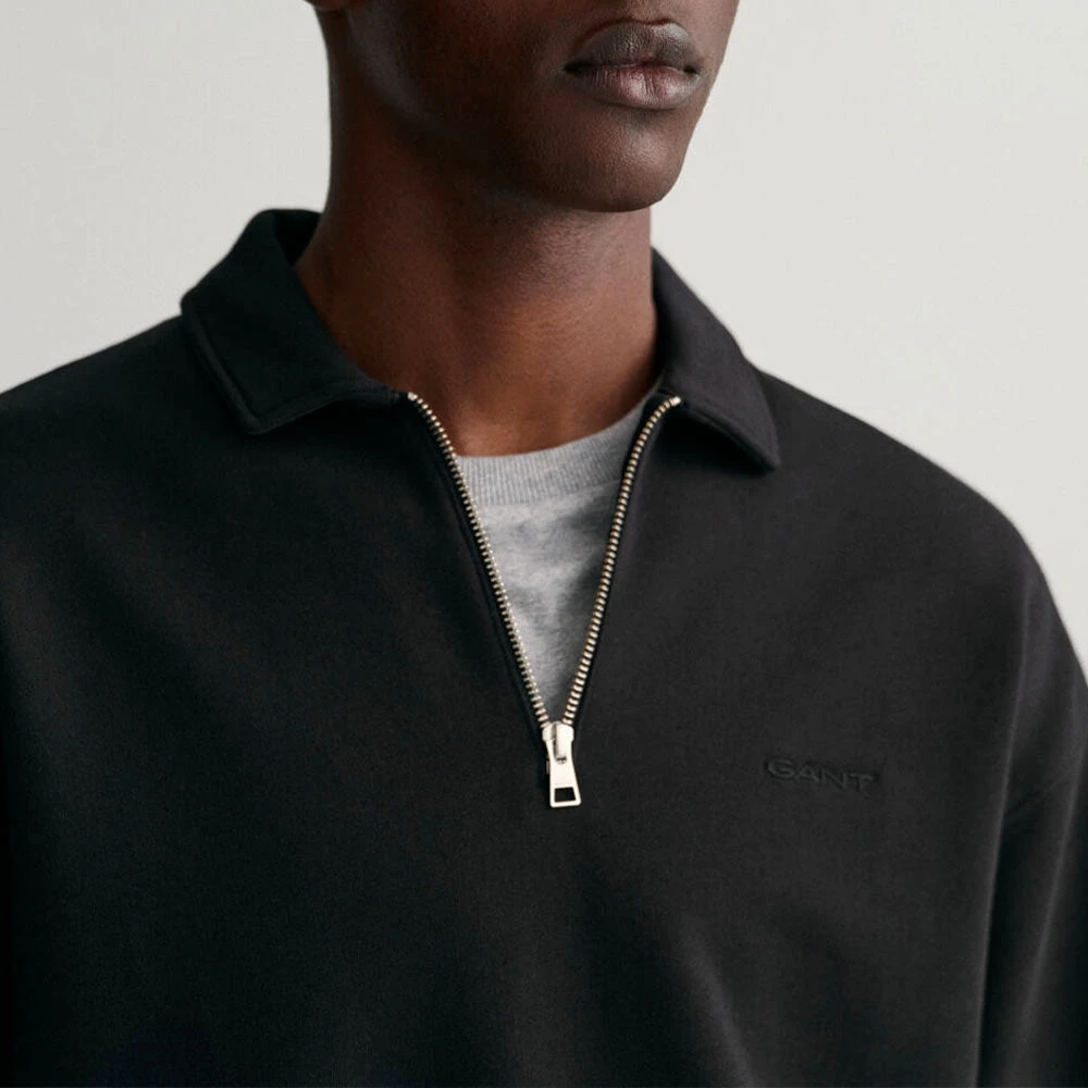 GANT - Sweat à Demi-zip - Noir 5 GANT - Sweat à Demi-zip - Noir – Image 3
