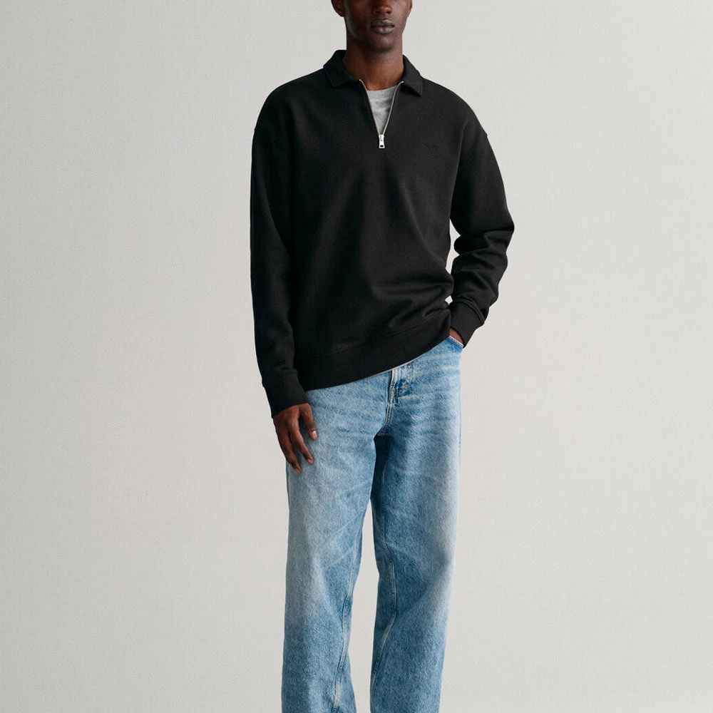 GANT - Sweat à Demi-zip - Noir 6 GANT - Sweat à Demi-zip - Noir – Image 4