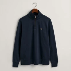 GANT - Sweat à Demi-zip - Marine