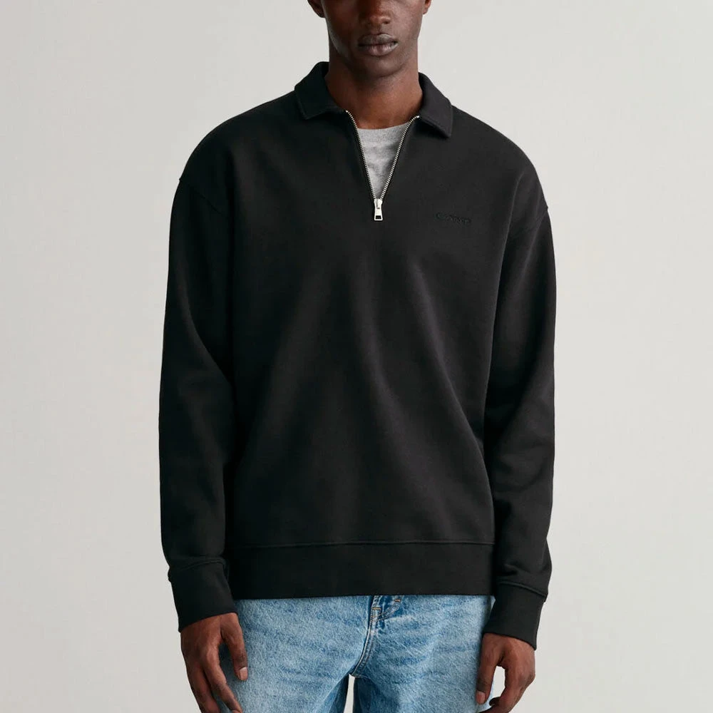 GANT - Sweat à Demi-zip - Noir 4 GANT - Sweat à Demi-zip - Noir – Image 2