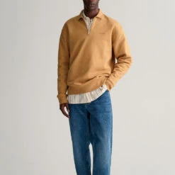 GANT - Sweat à Demi-zip - Beige -Mode Vêtements Magasin sweat8 78c99a51 1b43 4763 b539 2b44749146f9