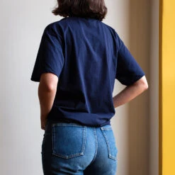 Merci- T-shirt Unisexe - Marine -Mode Vêtements Magasin tshirt bleu merci paris dos