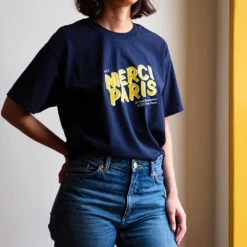 Merci- T-shirt Unisexe - Marine