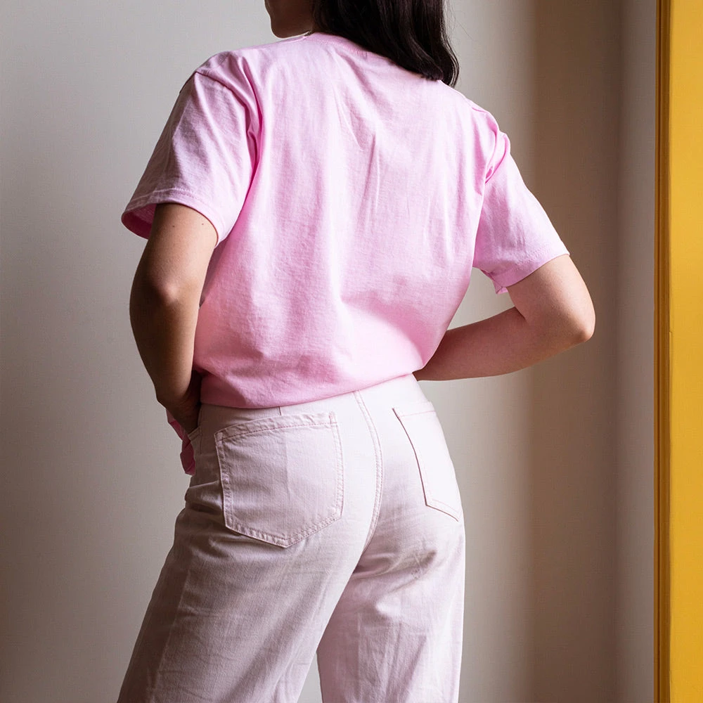 Merci- T-shirt Unisexe - Rose 5 Merci- T-shirt Unisexe - Rose – Image 3