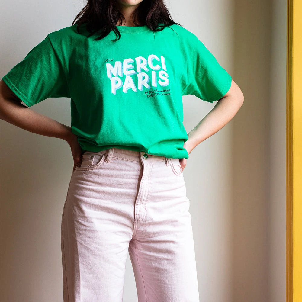 Merci- T-shirt Unisexe - Vert 3 Merci- T-shirt Unisexe - Vert