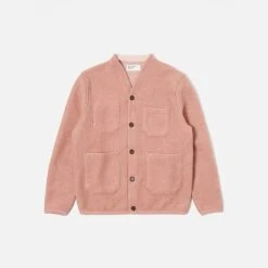 Universal Works - Cardigan à Poches - Rose