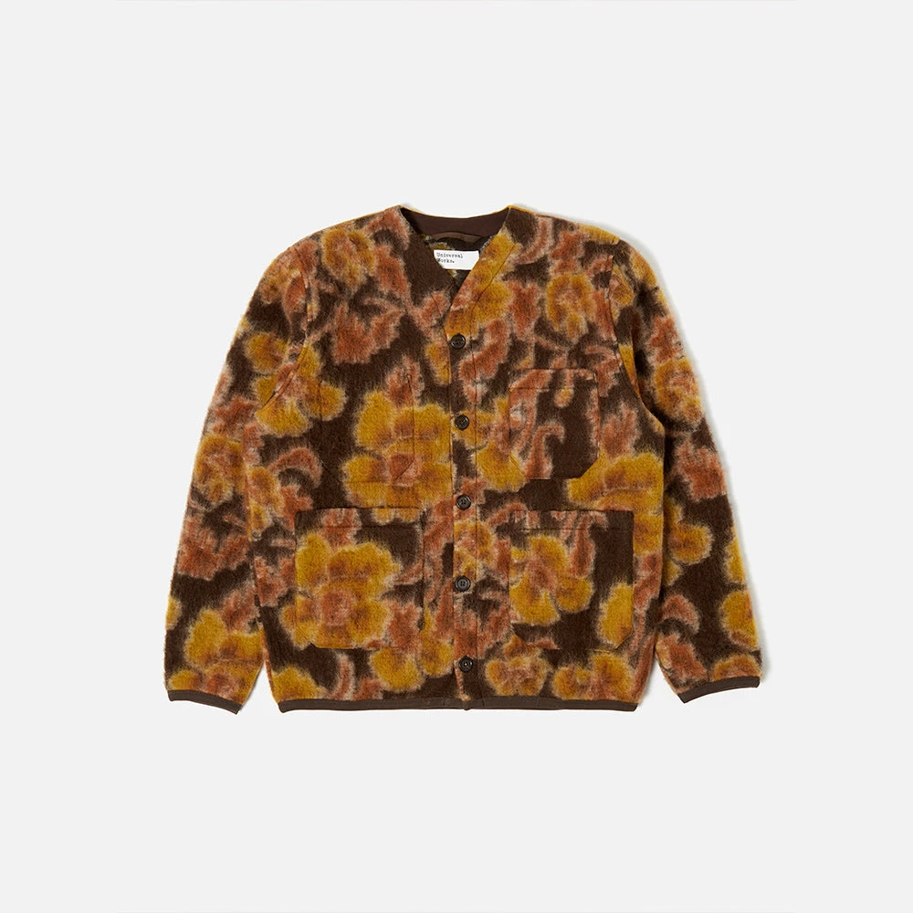 Universal Works - Cardigan à Poches - Marron 3 Universal Works - Cardigan à Poches - Marron