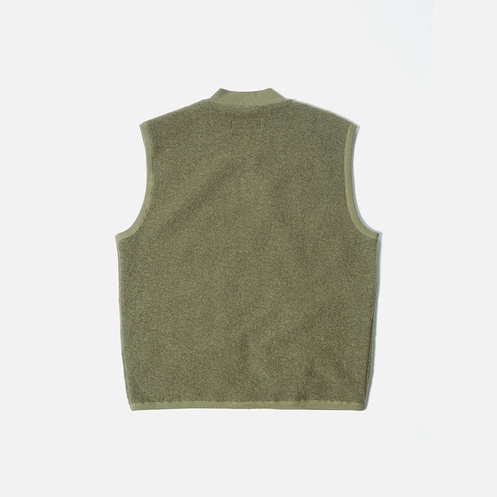 Universal Works - Gilet Zippé - Kaki 4 Universal Works - Gilet Zippé - Kaki – Image 2