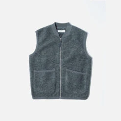 Universal Works - Gilet Zippé - Gris