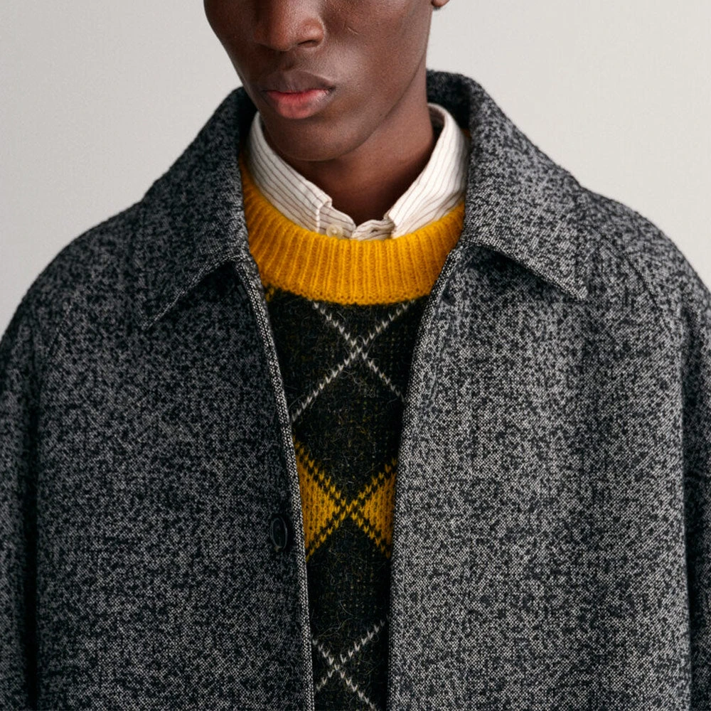 GANT - Manteau En Laine - Gris Foncé 5 GANT - Manteau En Laine - Gris Foncé – Image 3