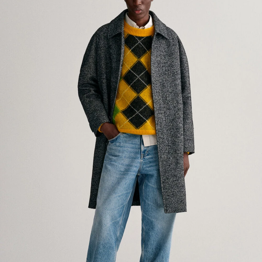 GANT - Manteau En Laine - Gris Foncé 4 GANT - Manteau En Laine - Gris Foncé – Image 2