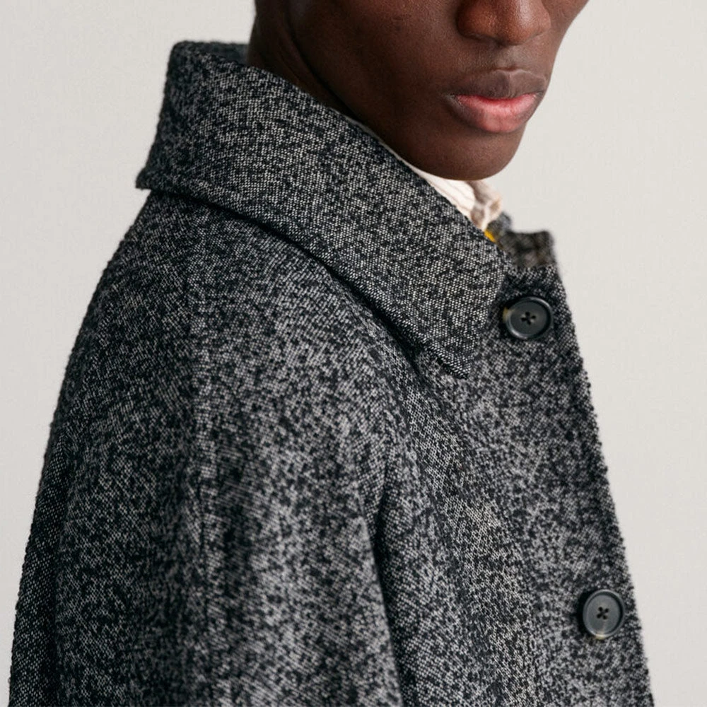 GANT - Manteau En Laine - Gris Foncé 8 GANT - Manteau En Laine - Gris Foncé – Image 6