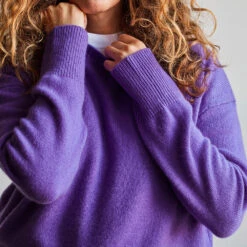 Merci - Pull Oversize En Cachemire - Violet -Mode Vêtements Magasin violet de df90c4f4 6e23 43b9 8bf2 59a5a10ef1e1