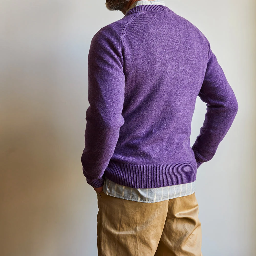 Merci - Pull Sweat Man En Cachemire - Violet 4 Merci - Pull Sweat Man En Cachemire - Violet – Image 2
