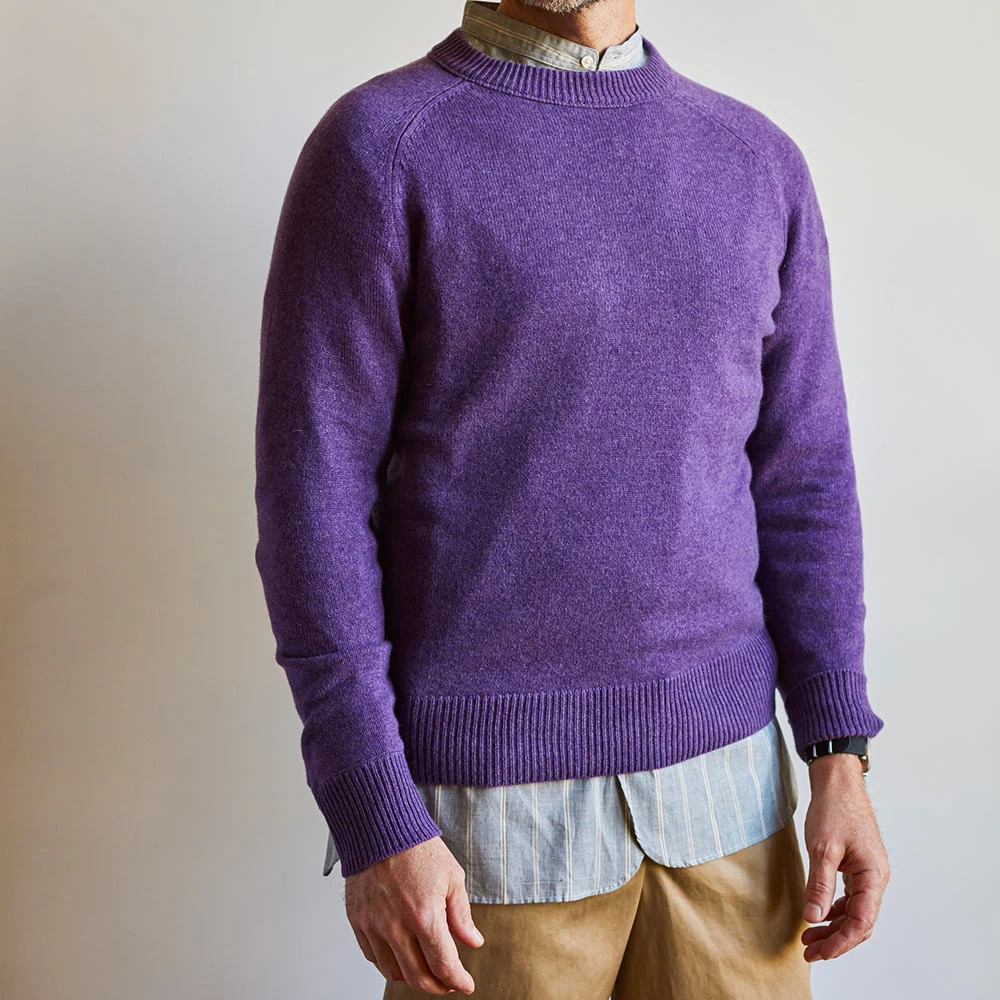 Merci - Pull Sweat Man En Cachemire - Violet 3 Merci - Pull Sweat Man En Cachemire - Violet